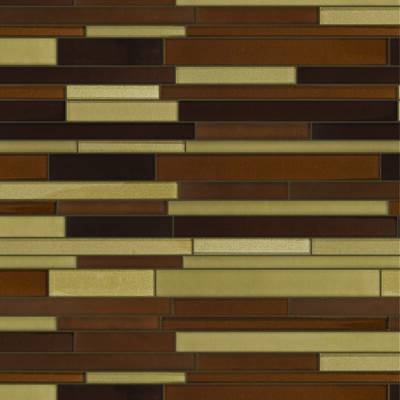 Gems Tiger's Eye Linear Mosaic - 12x12 Sheet