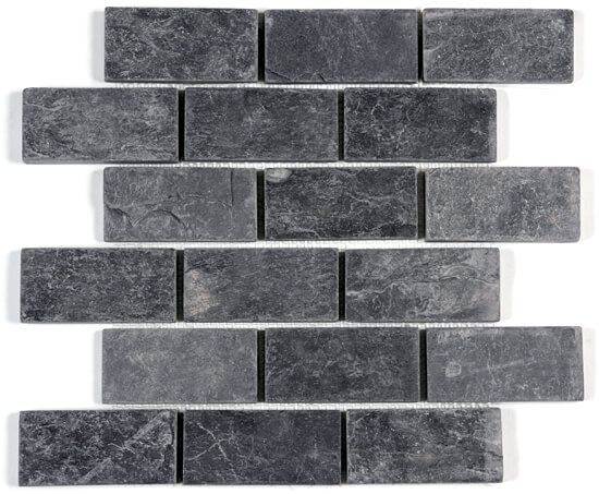 Natural Slate Tile | Nero 2 x 4 Tumbled | Kate-Lo Tile & Stone