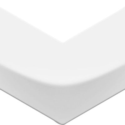 Arc Polar White glossy finish 3D wall tile boomarang shape Olympia tile