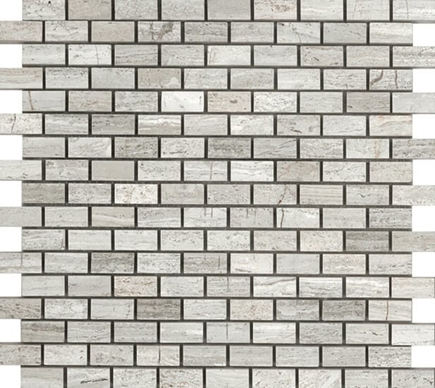 Bianco Wood Brick Mosasic by Kate-Lo Tile and Stone.