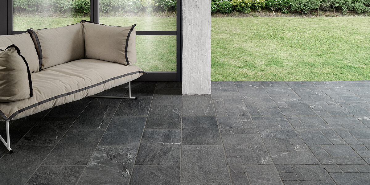 Coem Cardoso Anthracite Tumbled Porcelain Mosaic