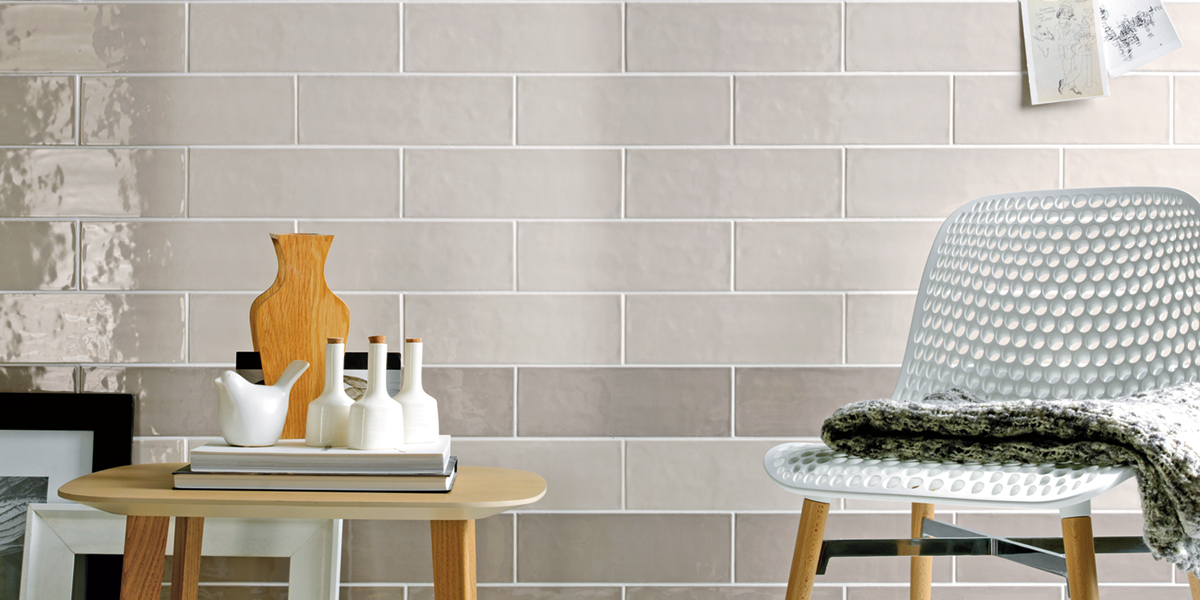 Piccadilly Tortora - Avorio ceramic bathroom wall tile olympia tile