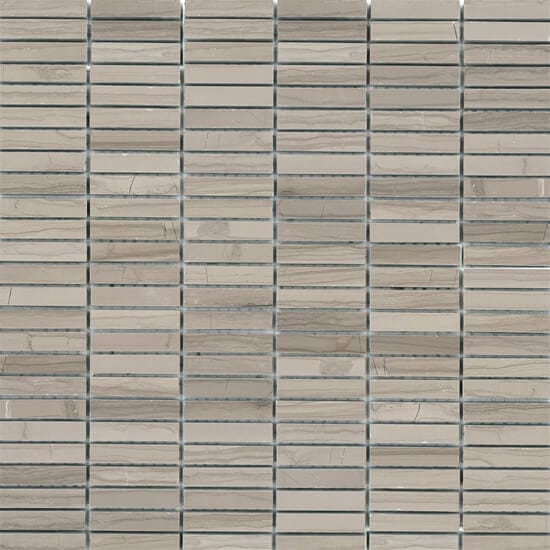 Athens Gris Polished Stacked Brick Mosaic by .