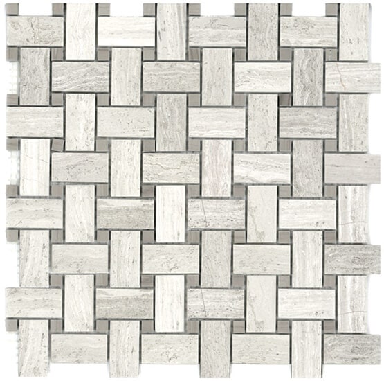 Bianco Wood Basketweave with Athena Gris by .