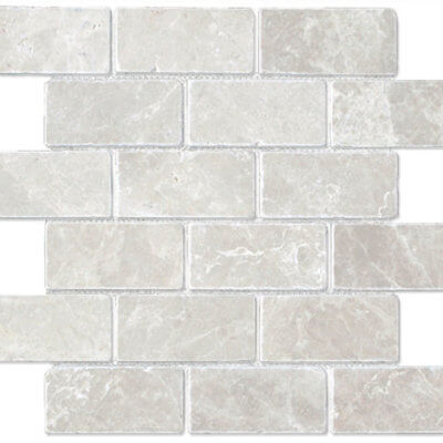 Botticino Tumbled 2 x 4 Brick Mosic