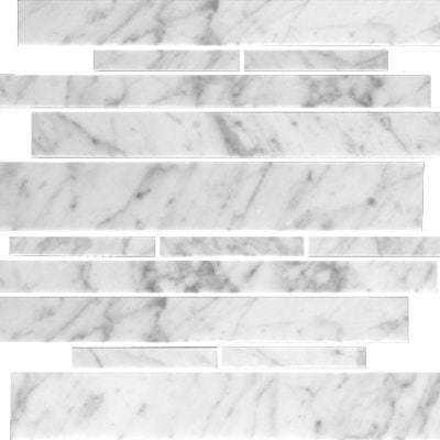 Irregular Linear Mosaic Polished GMBCARRARLN12IRR