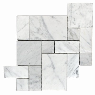 Polished Irregular Roman Mosaic GMBCARRARIRR