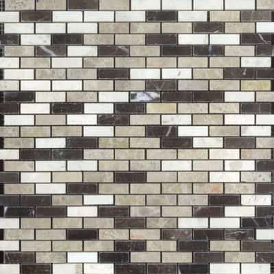 0.4x1.2 Dark Blend Brick Mosaic