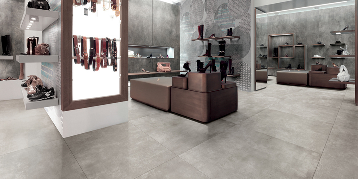 Extraordinary Large Format Porcelain Panels Ghiaccio Anthracite | by Kate-Lo Tile and Stone.