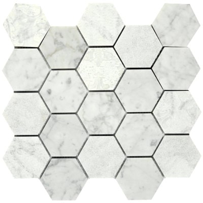 Textured Hex GMBCARRARHEXTXT