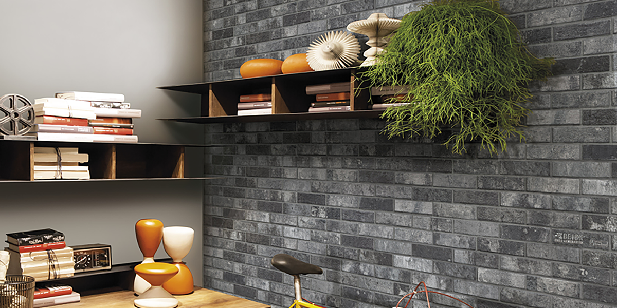 Glazed Porcelain Tile London Brick | Olympia Tile & Stone Charcoal