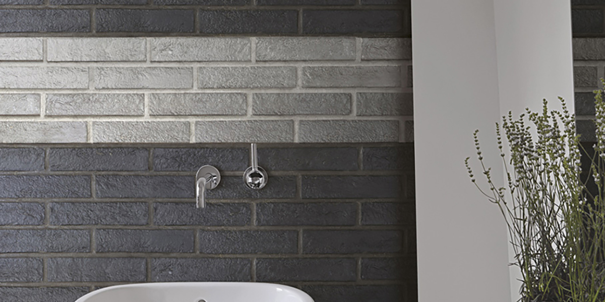 Glazed Porcelain Tile London Brick | Olympia Tile & Stone Grey Black