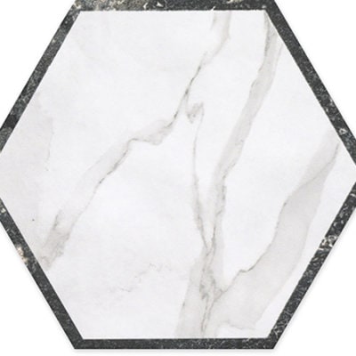 Statuario & Grafite Hexagon Floor