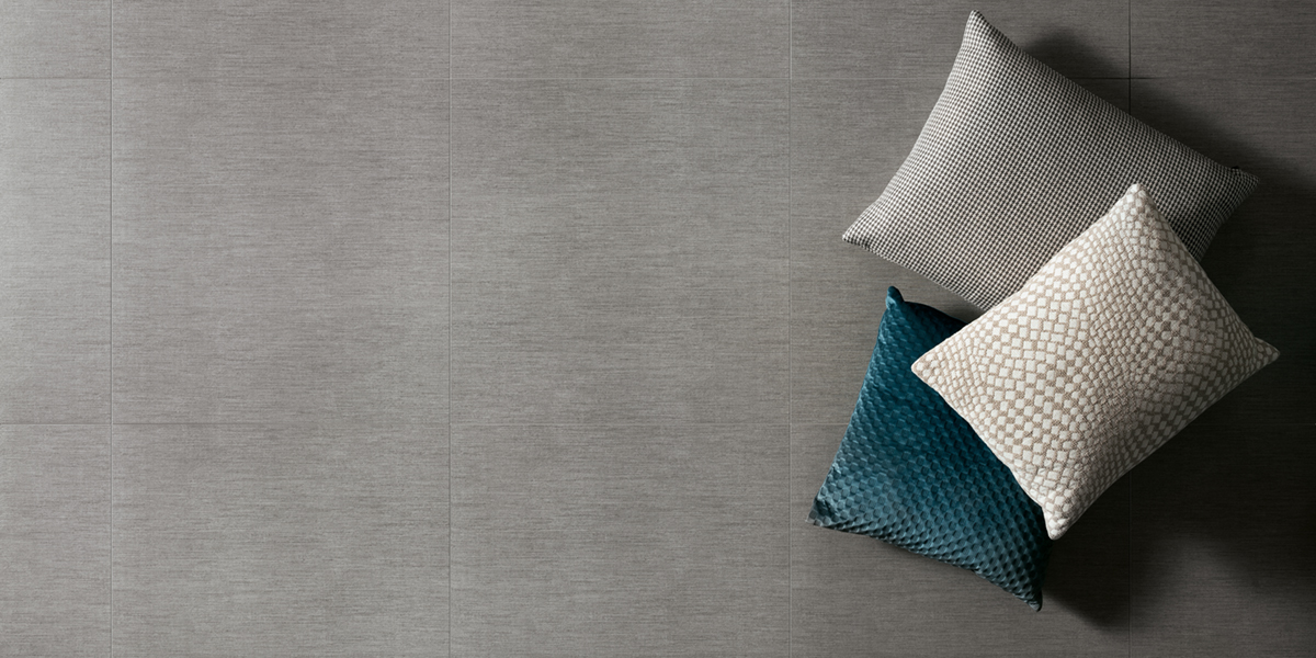 Panaria craft grey fabric texture porcelain floor tile