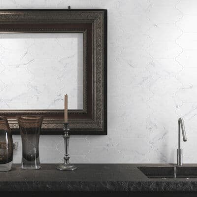 vallalunga carrara white porcelain tile room scene