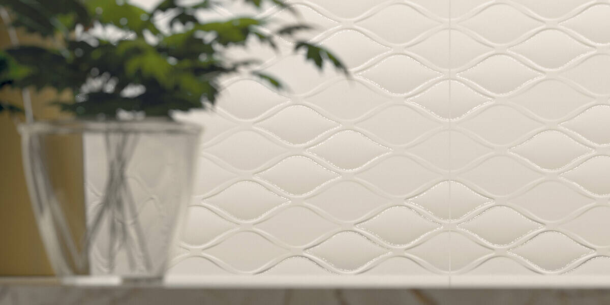 4D WHITE DROP CERAMIC WALL TILE