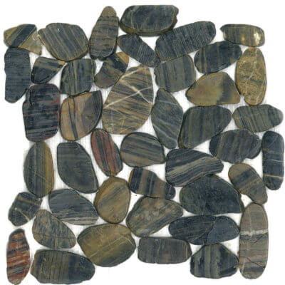 Polished Pebble Mosaic - Tiger Eye