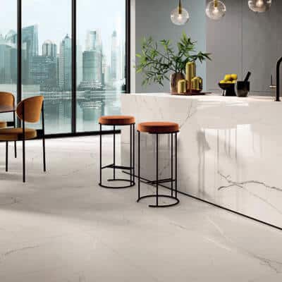 Color Body Porcelain Tile Marble Statuario Venato | Imola