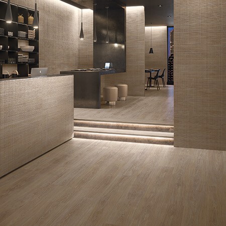 Wood look porcelain woodtouch ergon tile