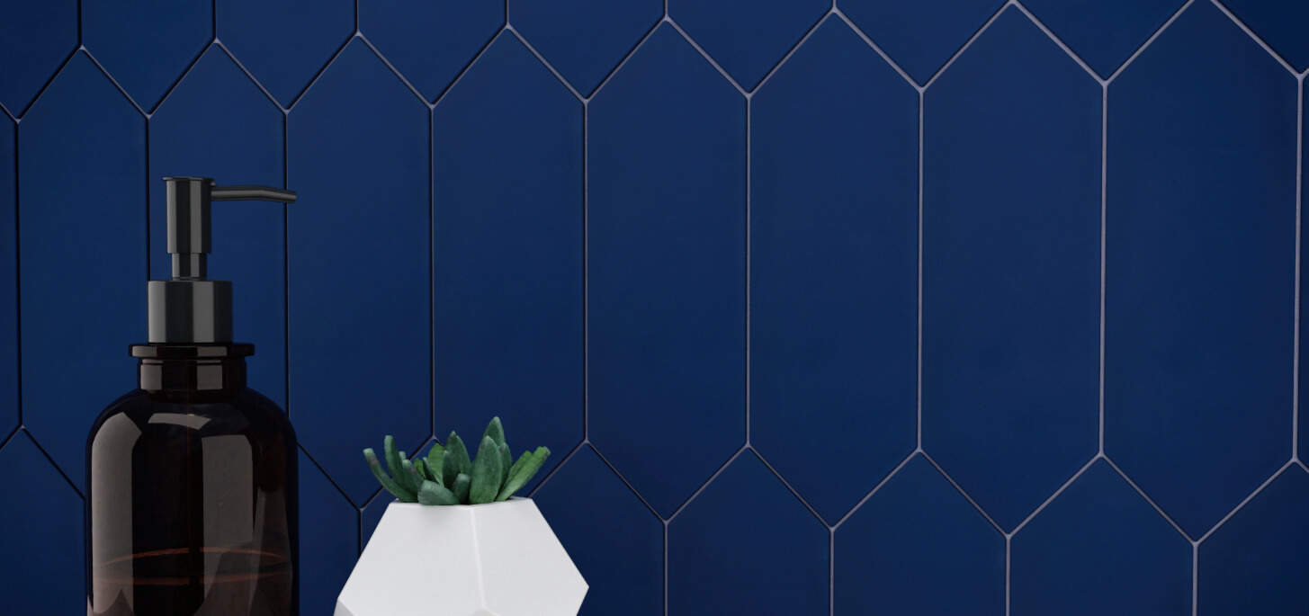 blue picket ceramic wall tile anthology