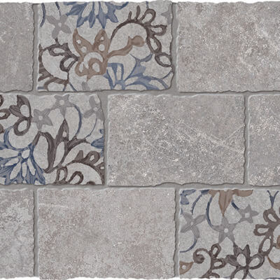 Mosaic Major Florita Deco Grey 12x18