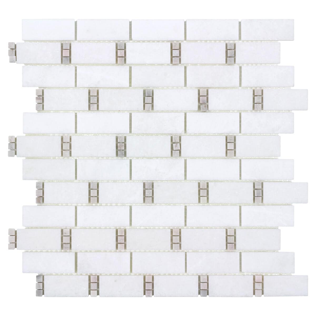 stone mosaic pale beige dominos tile