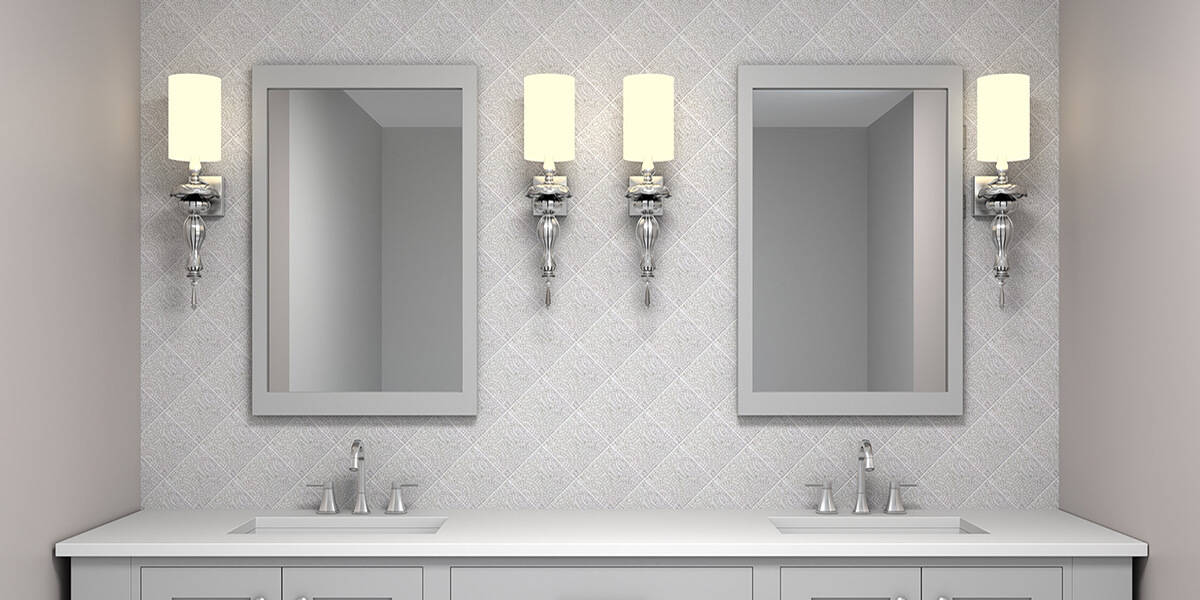 patterned ceramic bathroom tile