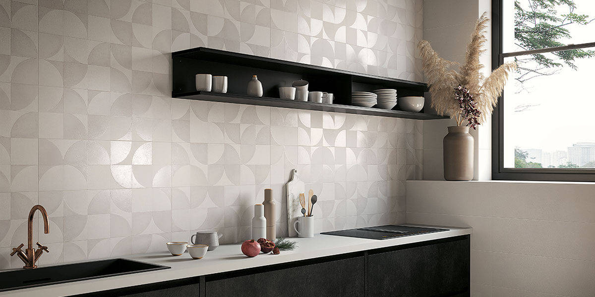 deco wall tile white