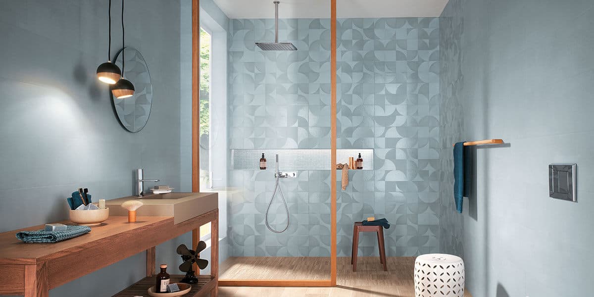 Decorative blue wall tile
