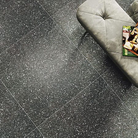 black terrazzo tile glazed porcelain