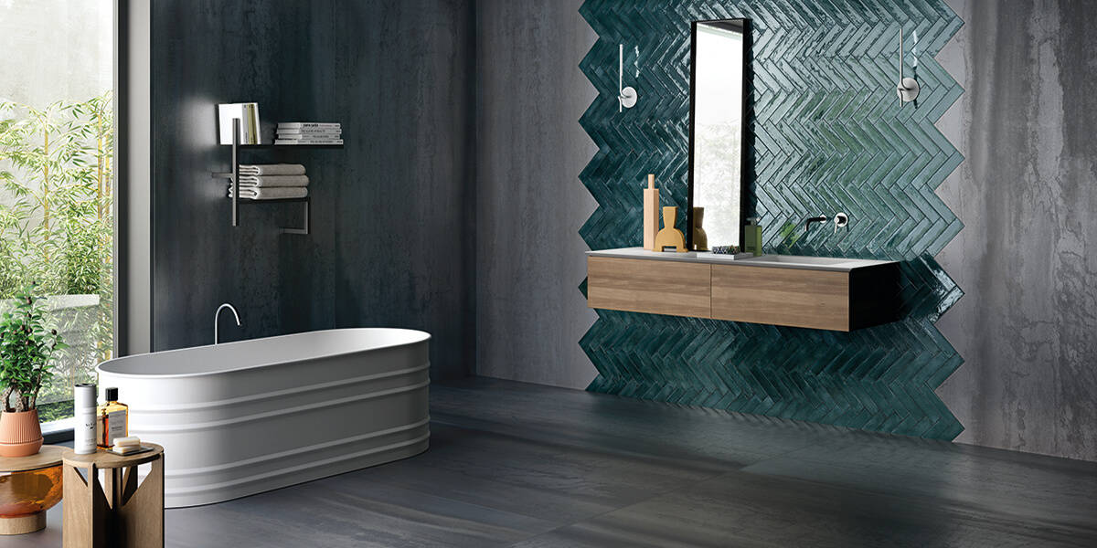 bathroom modern tile | metallica viva kate-lo tile & stone