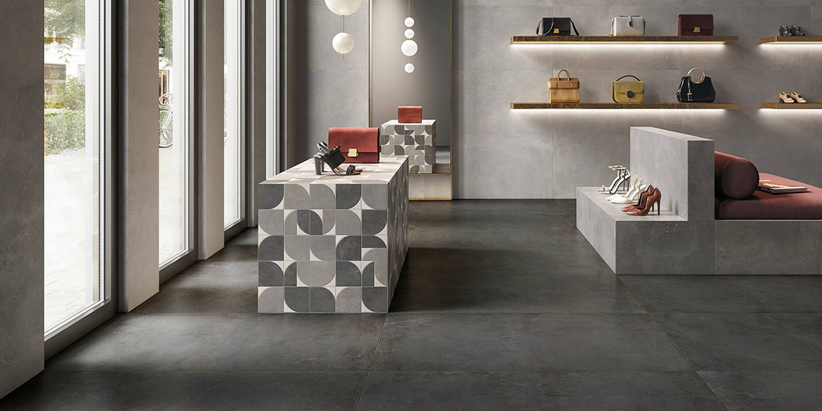modern look porcelain tile blend