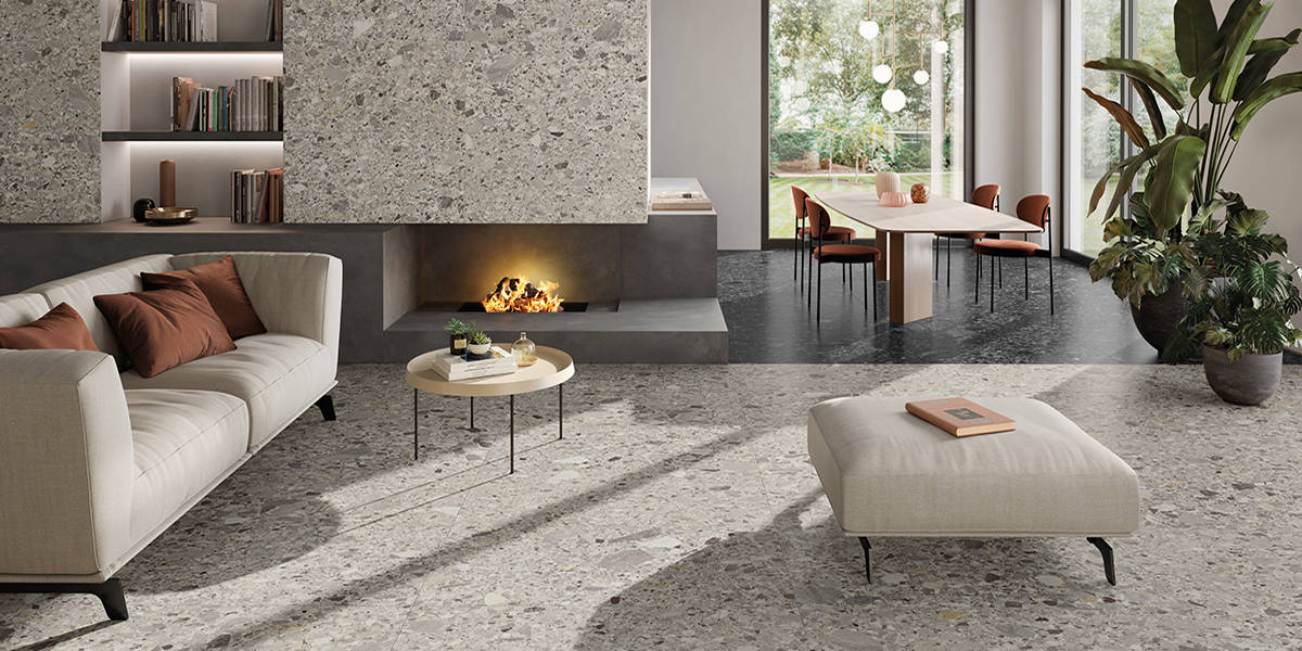 Chiaro Scuro Limestone Porcelain Tile | Olympia