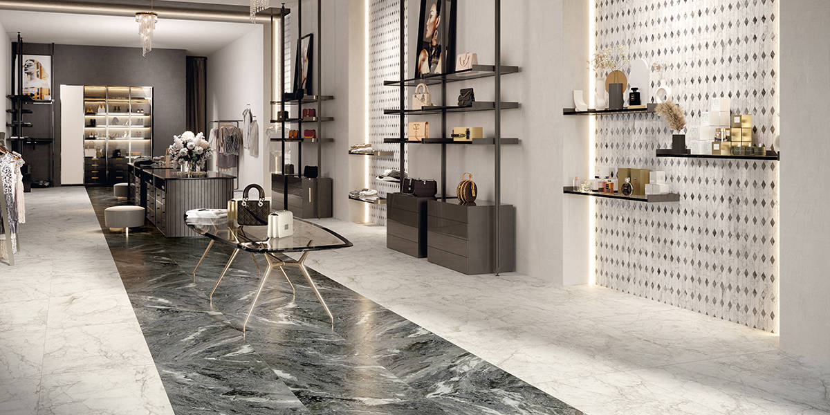 contact brushed color body porcelain tile | natural stone marble look
