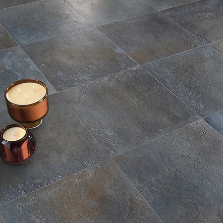 blue Italian cotto porcelain tile