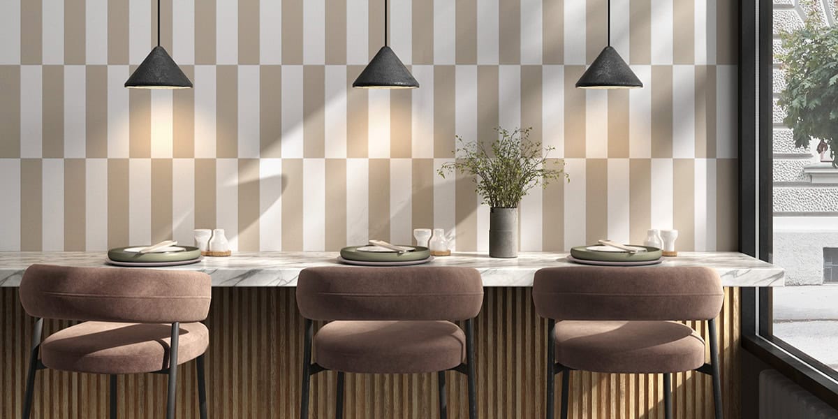Playlist Ambient White Synth Black Grunge Greige 3x12 glazed porcelain tile | panaria