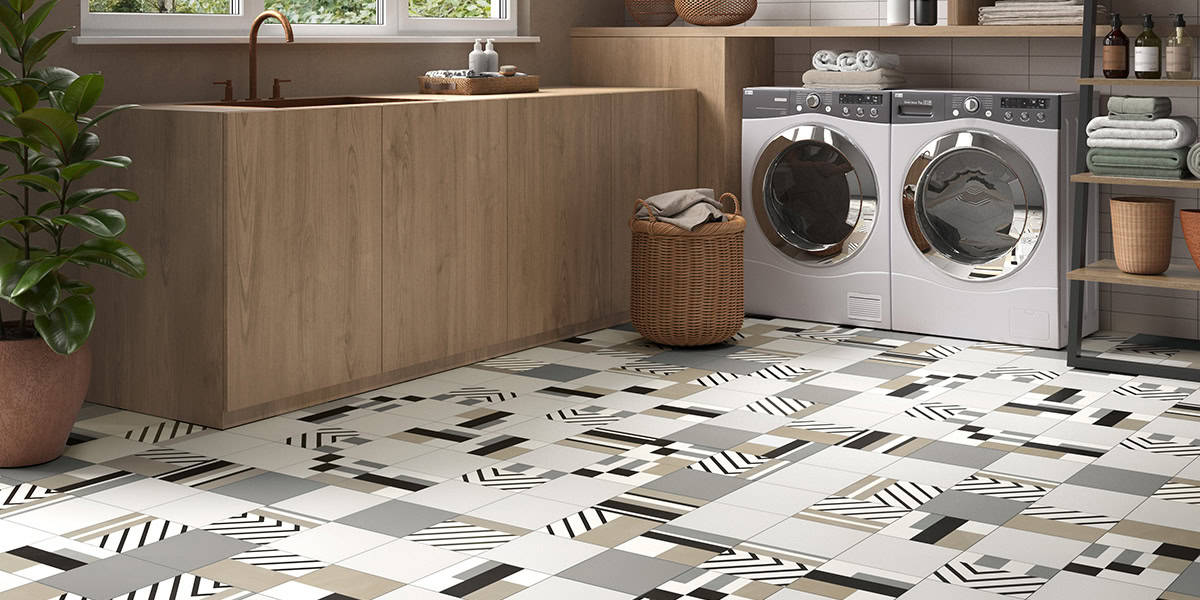 Playlist 8x8 glazed porcelain neutral mix accessory deco | Panaria