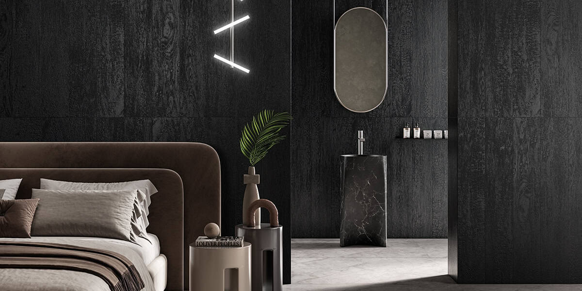 YAKISUGI-_Lafaenza-8x48-Porcelain-Wood-Plank-Tile-Black