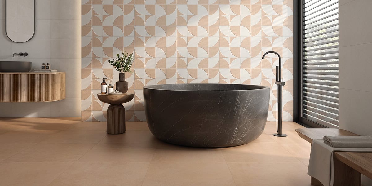 GEOMETRIC TERRACOTA ART BARRO & BLANCO WHITE BODY WALL TILE | KERABEN