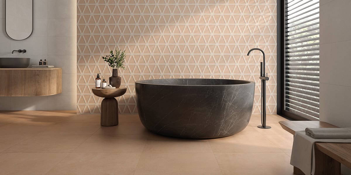 GEOMETRIC TERRACOTA ART CONCEPT BARRO & BLANCO WHITE BODY WALL TILE | KERABEN