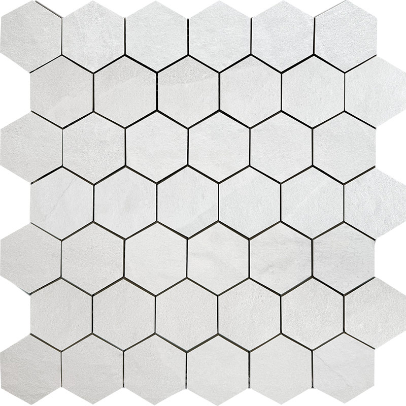 Ashima-Porcelain-Sandstone-Earth-Tones-Look-Tile-Olympia-White-Hex-Mosaic