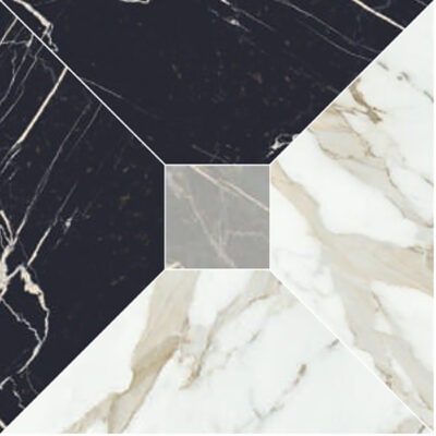 Cenere Murcia/Oro Versilia/Crema Rezzato (Squared Mosaic)