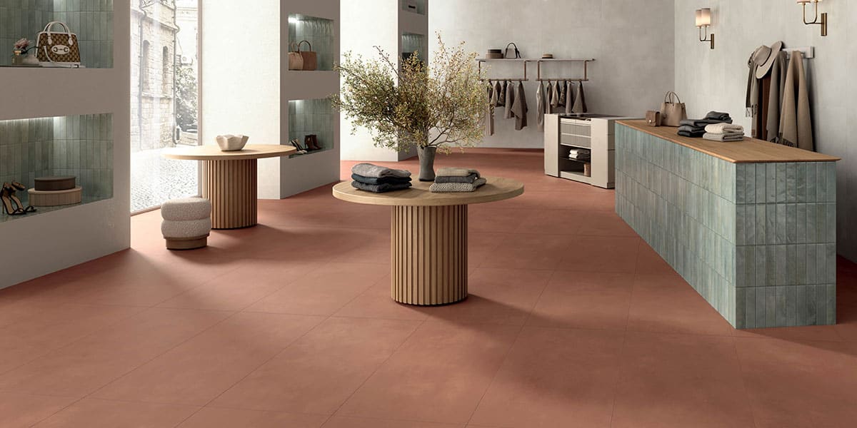 Dust Hand Troweled Concrete Look Porcelain Tile Marsala & Calce