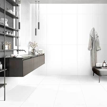 Solid Uniform Color Base Porcelain Tile 24x48 White