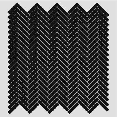 Black (1x4 Herringbone Mix Mosaic)