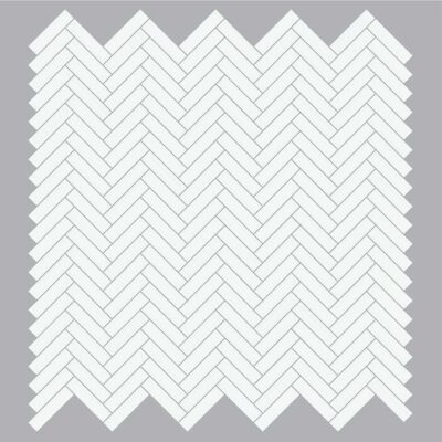 White (1x4 Herringbone Mix Mosaic)